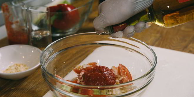 Рецепт гаспачо с сорбетом из томатов