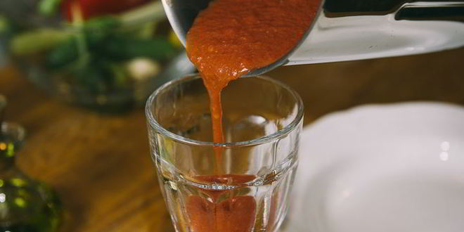 Рецепт гаспачо с сорбетом из томатов