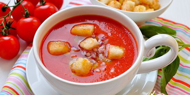 Рецепт холодного томатного супа гаспачо