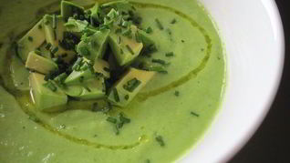 Рецепт Зеленого гаспачо для сыроедов