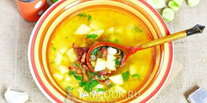 Рецепт горохового супа с беконом