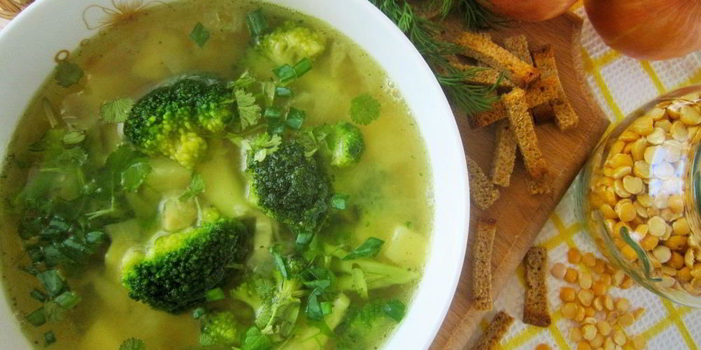 Как приготовить гороховый суп с брокколи
