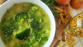 Рецепт Горохового супа с брокколи