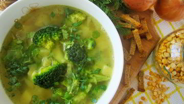 Рецепт Горохового супа с брокколи