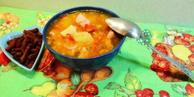 Рецепт горохового супа с копченой курицей