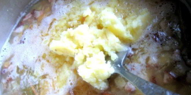 Рецепт горохового супа с копченостями и тыквой