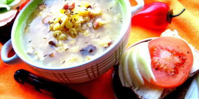 Рецепт горохового супа с копченостями и тыквой