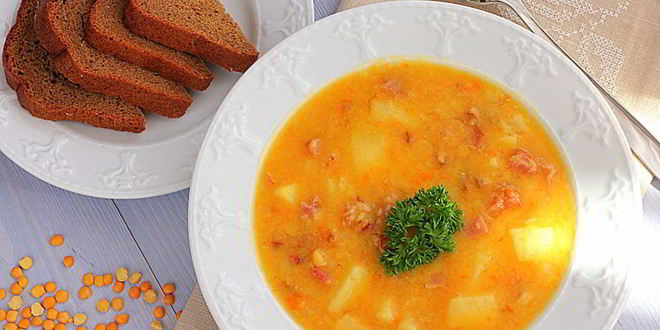 Рецепт горохового супа с копченостями