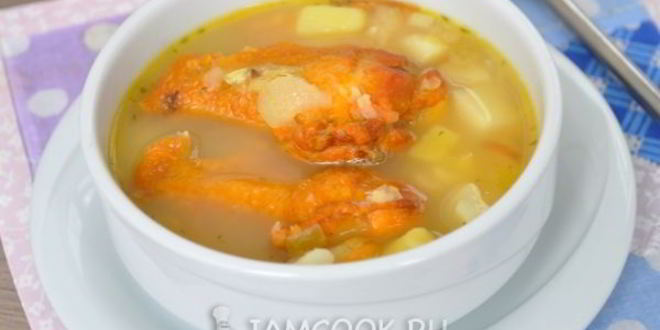 Рецепт горохового супа с копчеными крылышками