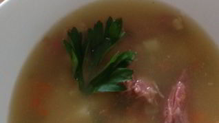 Рецепт Горохового супа с копчеными ребрышками и сельдереем