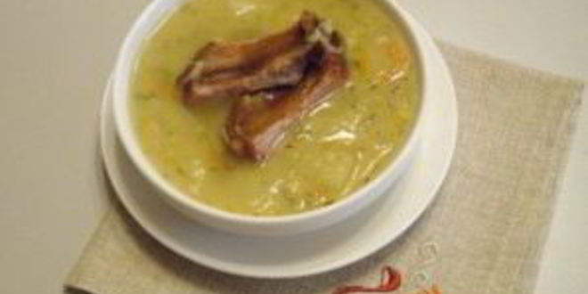 Рецепт горохового супа с копчеными ребрышками