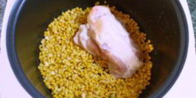 Рецепт горохового супа с курицей в мультиварке