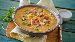 Рецепт Горохового супа с мясом в мультиварке