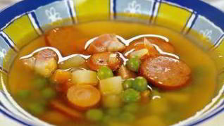 Рецепт Горохового супа с сосисками