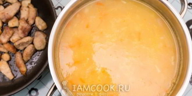 Рецепт горохового супа со свининой