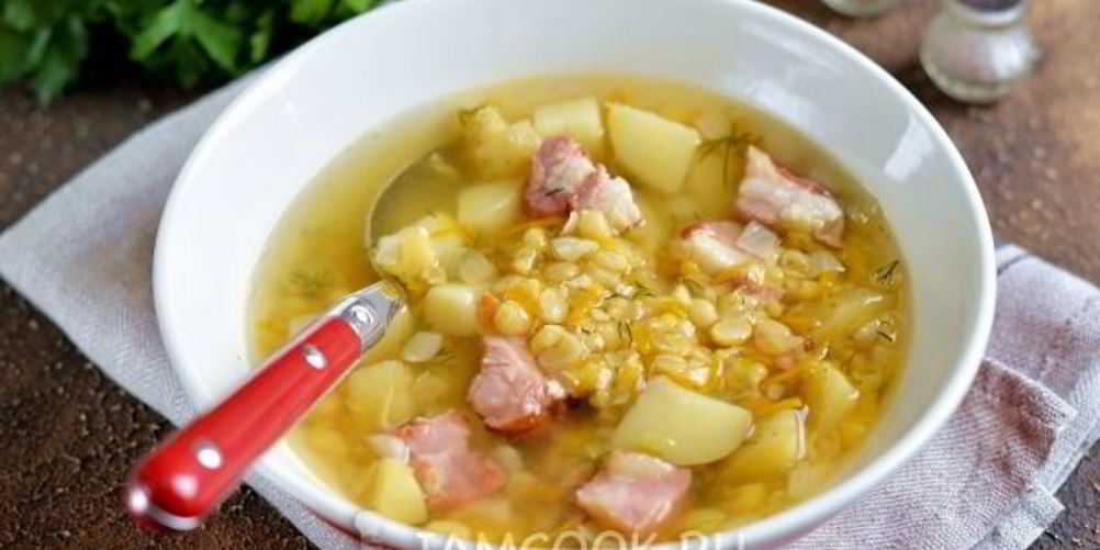 Как приготовить гороховый суп со свиными ребрышками