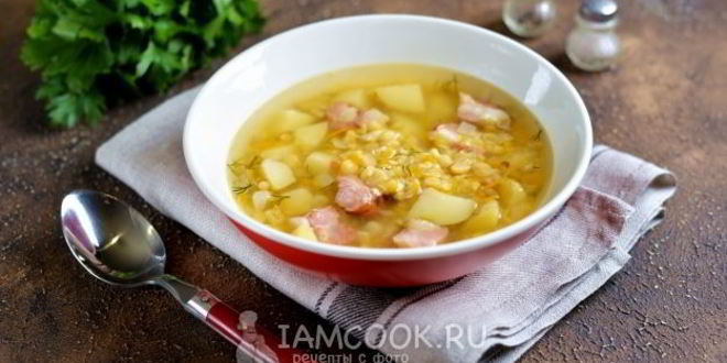 Рецепт горохового супа со свиными ребрышками