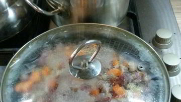 Рецепт Густого горохового супа с куриными желудочками