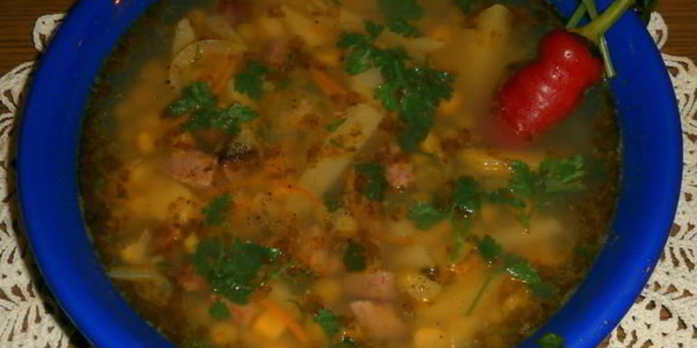 Как приготовить кукурузно-гороховый суп