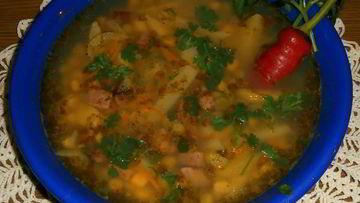 Рецепт Кукурузна-горохового суп