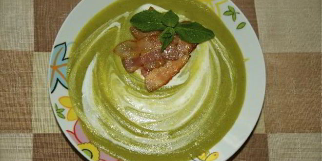 Рецепт мятна-горохового крем-суп