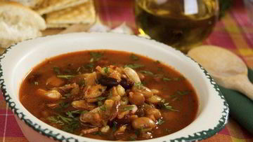 Рецепт Супа фасолевого с курицей и горохом