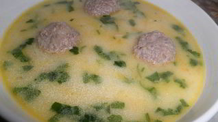 Рецепт Греческого супа с фрикадельками