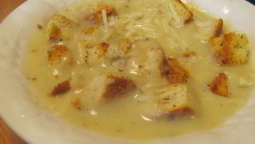 Рецепт Картофельного супа с луком пореем