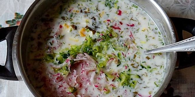 Рецепт холодника из щавеля на кефире