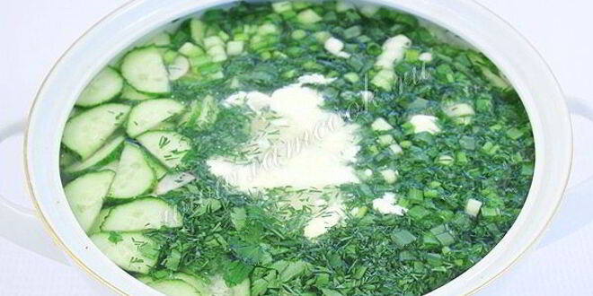 Рецепт холодника со щавелем