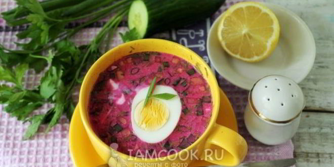 Рецепт холодника со свеклой на кипяченой воде