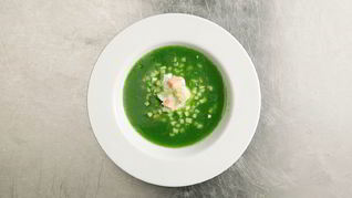 Рецепт Холодного огуречного супа с лососем