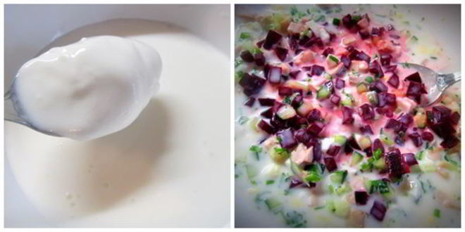 Рецепт летнего холодного супа со свеклой