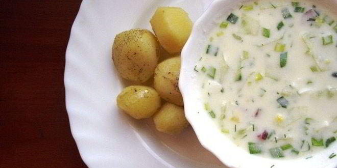 Рецепт окрошки на кефире — легкого холодного супа