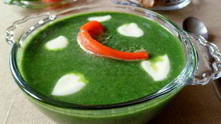 Рецепт Крема-супа из шпината со слабосоленой семгой