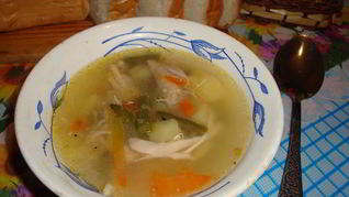 Рецепт Куриного супа со стручковой фасолью