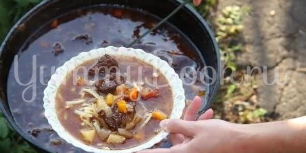 Как приготовить лагмана на костре