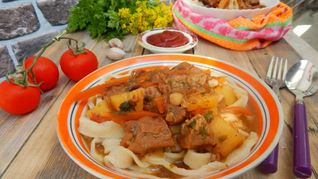 Рецепт Лагмана по-татарски из баранины