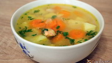 Рецепт Легкого супа из форели с картофелем