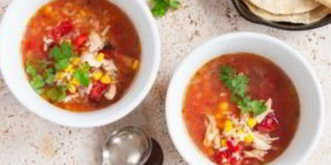 Рецепт мексиканского супа с курицей и рисом