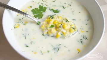 Рецепт Гуджи — узбекского молочного кукурузного супа