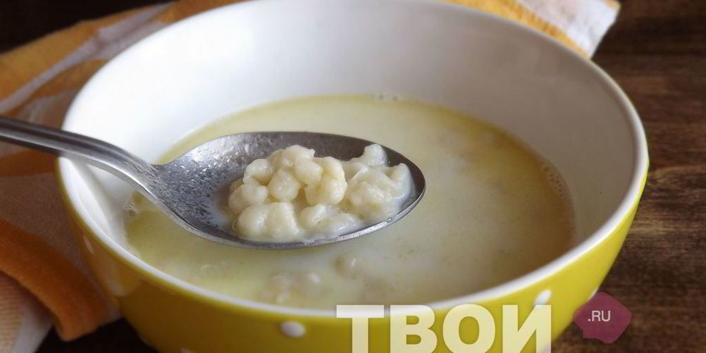 Как приготовить молочный суп с клецками