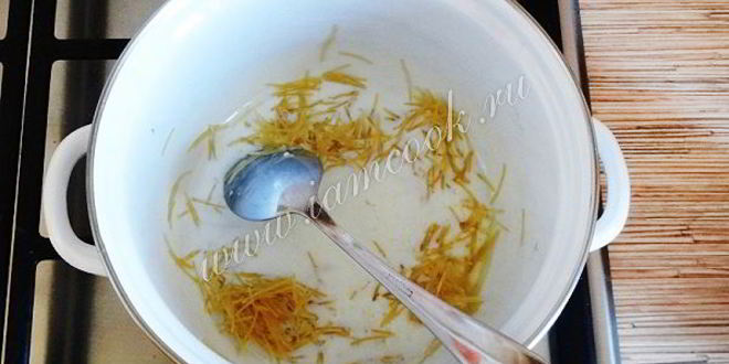 Рецепт молочного супа с вермишелью