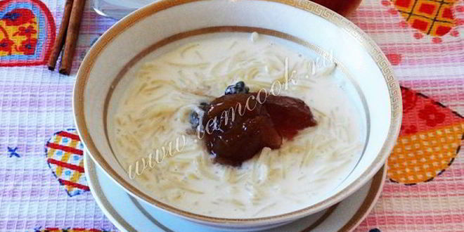 Рецепт молочного супа с вермишелью