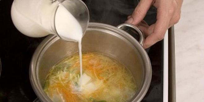 Рецепт супа молочного с овощами