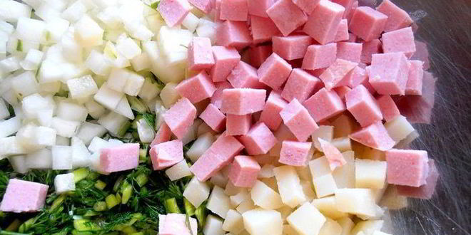 Рецепт деревенской окрошки на березовом соке