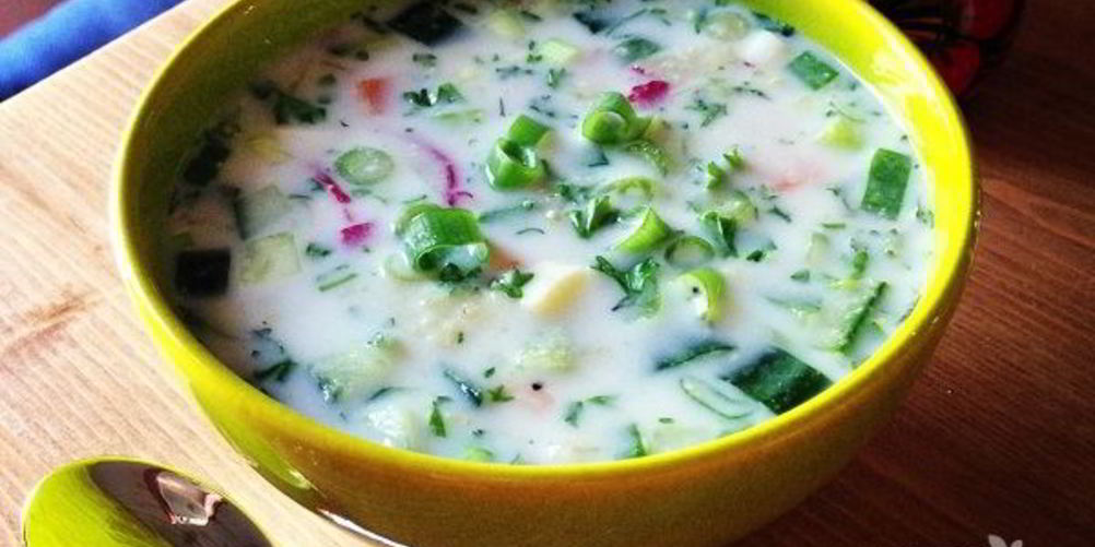 Как приготовить окрошку без колбасы