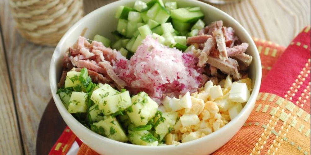 Как приготовить окрошку мясную