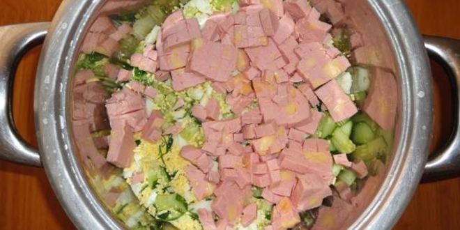 Рецепт окрошки на бульоне