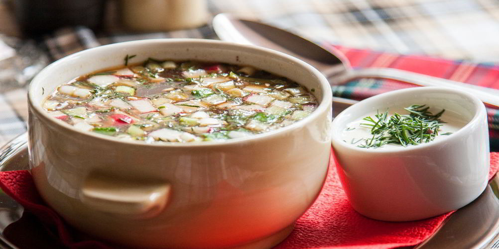 Как приготовить окрошку на имбирном квасе